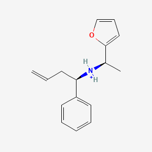 molecular formula C16H20NO+ B14765802 [(1R)-1-(2-furanyl)ethyl]-[(1R)-1-phenylbut-3-enyl]ammonium 