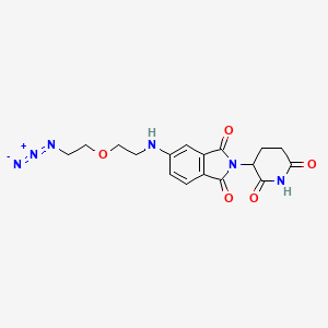 molecular formula C17H18N6O5 B14765819 Pomalidomide-5'-PEG1-C2-azide 
