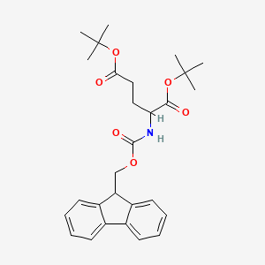 molecular formula C28H35NO6 B14765830 N-(9-fluorenylmethoxycarbonyl)glutamic acid di-tert-butyl ester 