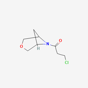 molecular formula C8H12ClNO2 B1476587 1-(3-Oxa-6-azabicyclo[3.1.1]heptan-6-yl)-3-chloropropan-1-one CAS No. 2097996-22-8