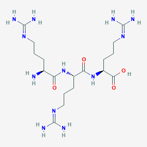 molecular formula C18H38N12O4 B14765893 Arginyl-arginyl-arginine 