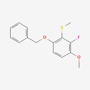 molecular formula C15H15FO2S B14765898 (6-(Benzyloxy)-2-fluoro-3-methoxyphenyl)(methyl)sulfane 