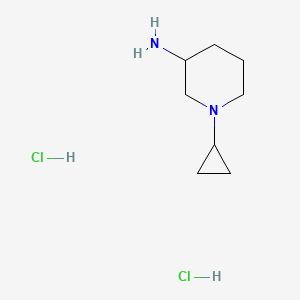 molecular formula C8H18Cl2N2 B14765966 1-Cyclopropylpiperidin-3-amine diHCl 