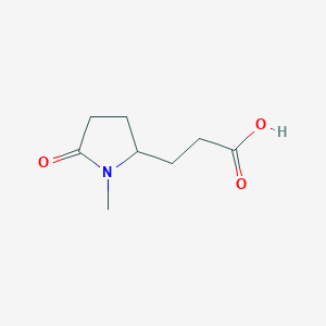 molecular formula C8H13NO3 B14765993 3-(1-Methyl-5-oxopyrrolidin-2-yl)propanoic acid 