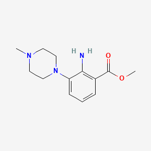 molecular formula C13H19N3O2 B14765998 Methyl 2-amino-3-(4-methylpiperazin-1-yl)benzoate 