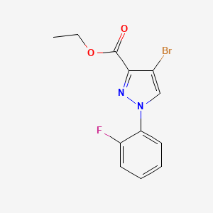 molecular formula C12H10BrFN2O2 B14766003 Ethyl 4-bromo-1-(2-fluorophenyl)-1H-pyrazole-3-carboxylate 