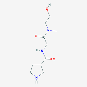 molecular formula C10H19N3O3 B14766090 N-(2-((2-Hydroxyethyl)(methyl)amino)-2-oxoethyl)pyrrolidine-3-carboxamide 