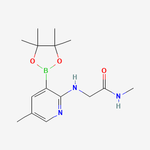 molecular formula C15H24BN3O3 B14766201 N-methyl-2-[[5-methyl-3-(4,4,5,5-tetramethyl-1,3,2-dioxaborolan-2-yl)pyridin-2-yl]amino]acetamide 