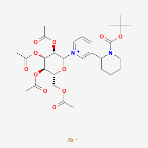 molecular formula C29H41BrN2O11 B14766312 N-tert-Butoxycarbonyl Anabasine D-Glucose-2,3,4,6-tetraacetate Bromide 