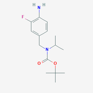 molecular formula C15H23FN2O2 B14766323 tert-Butyl 4-amino-3-fluorobenzyl(isopropyl)carbamate 