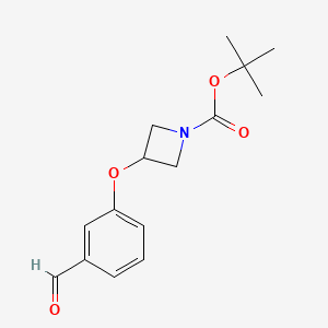 molecular formula C15H19NO4 B14766330 tert-Butyl 3-(3-formylphenoxy)azetidine-1-carboxylate 