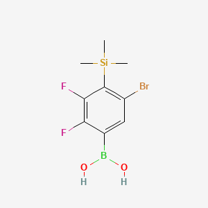 molecular formula C9H12BBrF2O2Si B14766417 (5-Bromo-2,3-difluoro-4-(trimethylsilyl)phenyl)boronic acid 