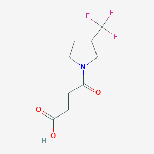 molecular formula C9H12F3NO3 B1476643 4-Oxo-4-(3-(trifluoromethyl)pyrrolidin-1-yl)butanoic acid CAS No. 1874005-61-4