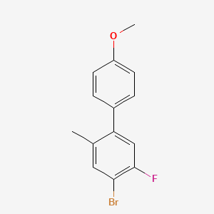 molecular formula C14H12BrFO B14766432 4-Bromo-5-fluoro-4'-methoxy-2-methyl-1,1'-biphenyl 