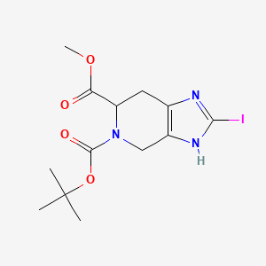 molecular formula C13H18IN3O4 B14766467 5-O-tert-butyl 6-O-methyl 2-iodo-3,4,6,7-tetrahydroimidazo[4,5-c]pyridine-5,6-dicarboxylate 