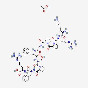 molecular formula C58H89N17O14 B14766469 Lys-Bradykinin acetate 