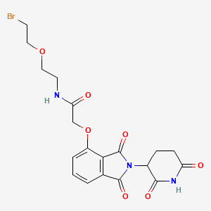 molecular formula C19H20BrN3O7 B14766605 Thalidomide-O-acetamido-PEG1-C2-Br 
