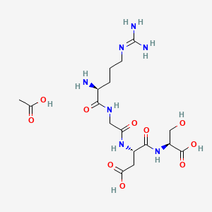 molecular formula C17H31N7O10 B14766626 Arg-Gly-Asp-Ser acetate 