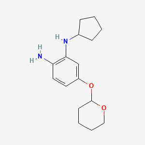 molecular formula C16H24N2O2 B14766657 N1-Cyclopentyl-5-((tetrahydro-2H-pyran-2-yl)oxy)benzene-1,2-diamine 