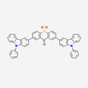 molecular formula C49H30N2O3S B14766662 10,10-Dioxo-2,7-bis(9-phenylcarbazol-3-yl)thioxanthen-9-one 