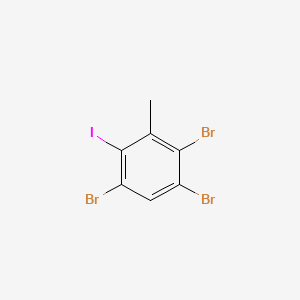 molecular formula C7H4Br3I B14766778 1,2,5-Tribromo-4-iodo-3-methylbenzene 