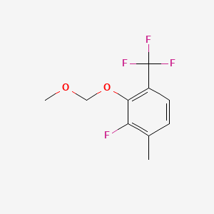 molecular formula C10H10F4O2 B14766791 2-Fluoro-3-(methoxymethoxy)-1-methyl-4-(trifluoromethyl)benzene 