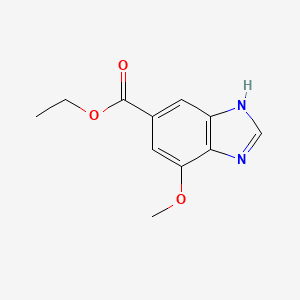molecular formula C11H12N2O3 B14766813 ethyl 7-methoxy-3H-benzimidazole-5-carboxylate 