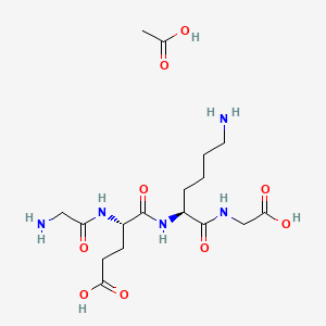 molecular formula C17H31N5O9 B14766818 Tetrapeptide-21 Acetate 
