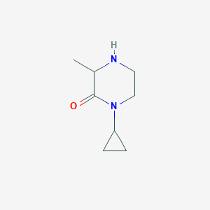 molecular formula C8H14N2O B14766838 1-Cyclopropyl-3-methylpiperazin-2-one 