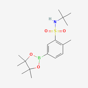 molecular formula C17H28BNO4S B14766890 N-tert-butyl-2-methyl-5-(4,4,5,5-tetramethyl-1,3,2-dioxaborolan-2-yl)benzenesulfonamide 