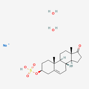 molecular formula C19H32NaO7S B14766905 Androst-5-en-17-one, 3-(sulfooxy)-, sodium salt, dihydrate, (3b)- 