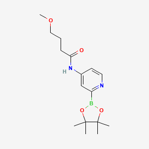 molecular formula C16H25BN2O4 B14766916 4-methoxy-N-[2-(4,4,5,5-tetramethyl-1,3,2-dioxaborolan-2-yl)pyridin-4-yl]butanamide 
