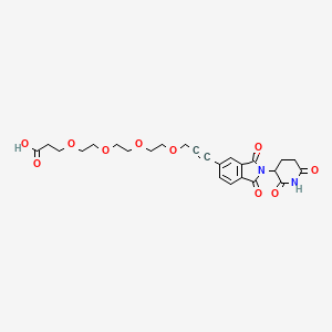 molecular formula C25H28N2O10 B14766919 Thalidomide-5'-propargyl-PEG4-acid 