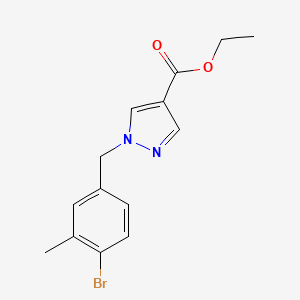 molecular formula C14H15BrN2O2 B14766975 Ethyl 1-(4-bromo-3-methylbenzyl)-1H-pyrazole-4-carboxylate 