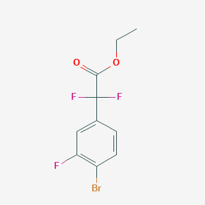 molecular formula C10H8BrF3O2 B14766992 Ethyl 2-(4-bromo-3-fluorophenyl)-2,2-difluoroacetate 
