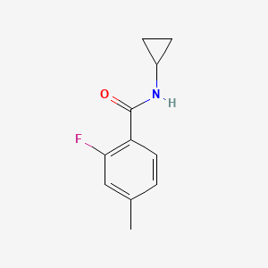 molecular formula C11H12FNO B14767102 N-cyclopropyl-2-fluoro-4-methylbenzamide 