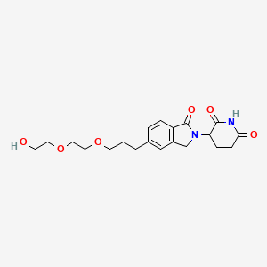 molecular formula C20H26N2O6 B14767123 Phthalimidinoglutarimide-5'-C3-O-PEG2-OH 