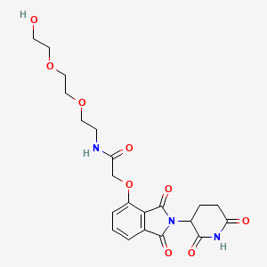 molecular formula C21H25N3O9 B14767155 Thalidomide-O-acetamido-PEG3-OH 