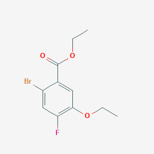 molecular formula C11H12BrFO3 B14767209 Ethyl 2-bromo-5-ethoxy-4-fluorobenzoate 