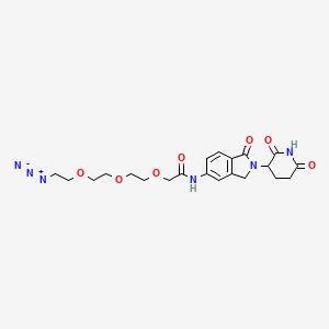molecular formula C21H26N6O7 B14767219 Lenalidomide-5'-acetamido-O-PEG2-C2-azide 