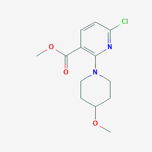 molecular formula C13H17ClN2O3 B14767223 Methyl 6-chloro-2-(4-methoxypiperidin-1-yl)nicotinate 