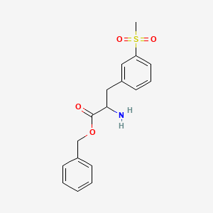 molecular formula C17H19NO4S B14767276 benzyl (2S)-2-amino-3-(3-methanesulfonylphenyl)propanoate 