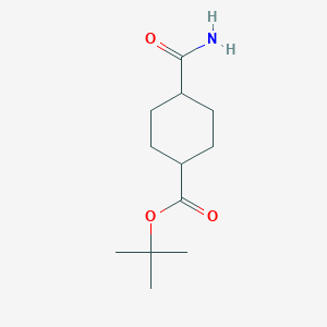 molecular formula C12H21NO3 B14767299 tert-Butyl 4-carbamoylcyclohexanecarboxylate 