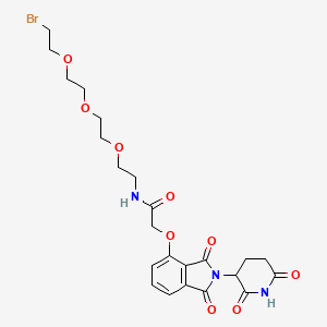molecular formula C23H28BrN3O9 B14767309 Thalidomide-O-acetamido-PEG3-C2-Br 