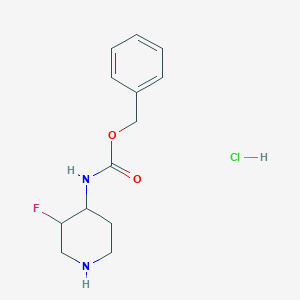 molecular formula C13H18ClFN2O2 B14767315 Benzyl ((3S,4S)-3-fluoropiperidin-4-yl)carbamate hydrochloride 