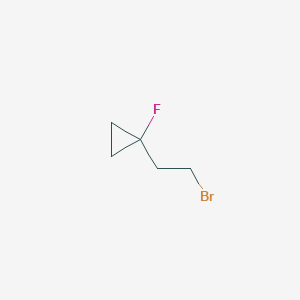 molecular formula C5H8BrF B14767323 1-(2-Bromoethyl)-1-fluorocyclopropane 