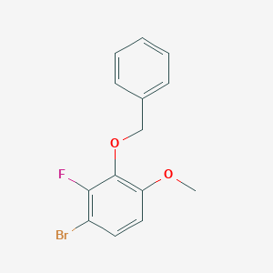 molecular formula C14H12BrFO2 B14767326 2-(Benzyloxy)-4-bromo-3-fluoro-1-methoxybenzene 