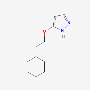 molecular formula C11H18N2O B14767393 3-(2-Cyclohexylethoxy)-1H-pyrazole 