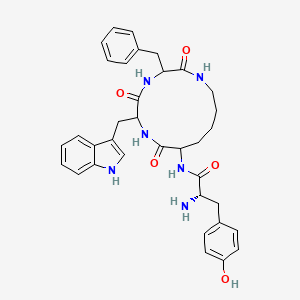 molecular formula C35H40N6O5 B14767467 H-Tyr-DL-Lys(1)-DL-Trp-DL-Phe-(1) 