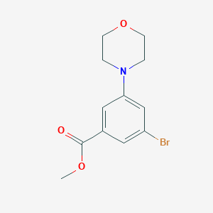 molecular formula C12H14BrNO3 B14767505 Methyl 3-bromo-5-morpholinobenzoate 